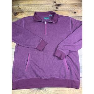 Orvis Jacket Mens XL Maroon Hike Camp Fishing Hunt Outdoors 1/4 Zip Pullover